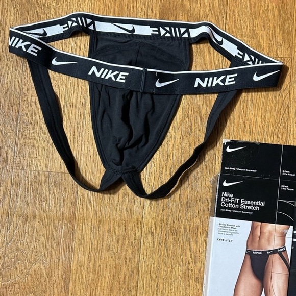 NIKE JOCK JOCKSTRAP COLLEGE FOOTBALL PLAYER UNDERWEAR DRI FIT ESSENTIAL COTTON L - Picture 2 of 3